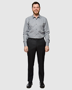 Классический темно-серый костюм Флет