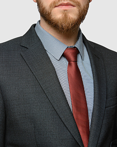 Классический темно-серый костюм Флет