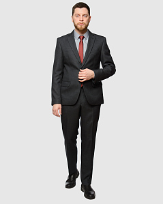 Классический темно-серый костюм Флет