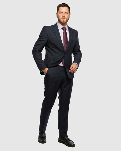 Классический темно-синий костюм Бланк